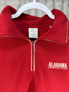 Alabama X Starter Y2K Striped Fleece Quarter Zip Pullover Womens Medium