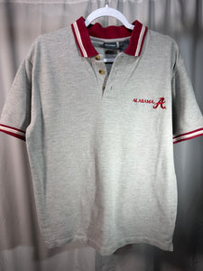 Alabama Crimson Tide Grey Polo Shirt Medium