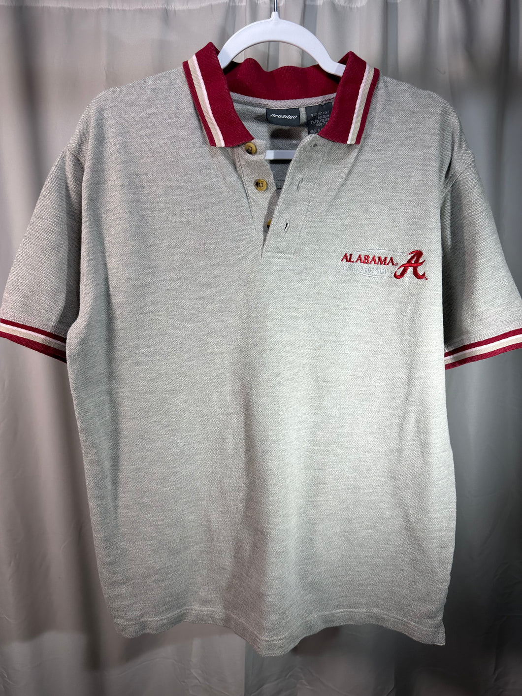 Alabama Crimson Tide Grey Polo Shirt Medium