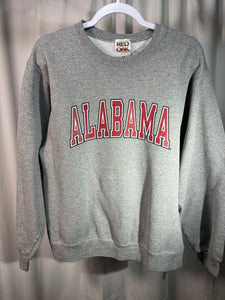 Vintage Alabama X Red Oak Grey Spellout Sweatshirt Medium