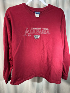 Alabama Crimson Tide Embroidered Long Sleeve Shirt Medium