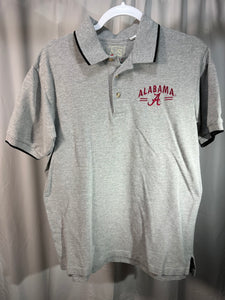 Alabama Grey Embroidered Polo Shirt Medium