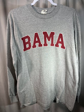 Load image into Gallery viewer, Grey Bama Spellout Long Sleeve Shirt Large
