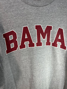 Grey Bama Spellout Long Sleeve Shirt Large