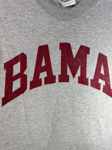 Vintage Bama Spellout Grey T-Shirt Medium