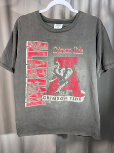 Vintage Alabama Faded Black T-Shirt Medium