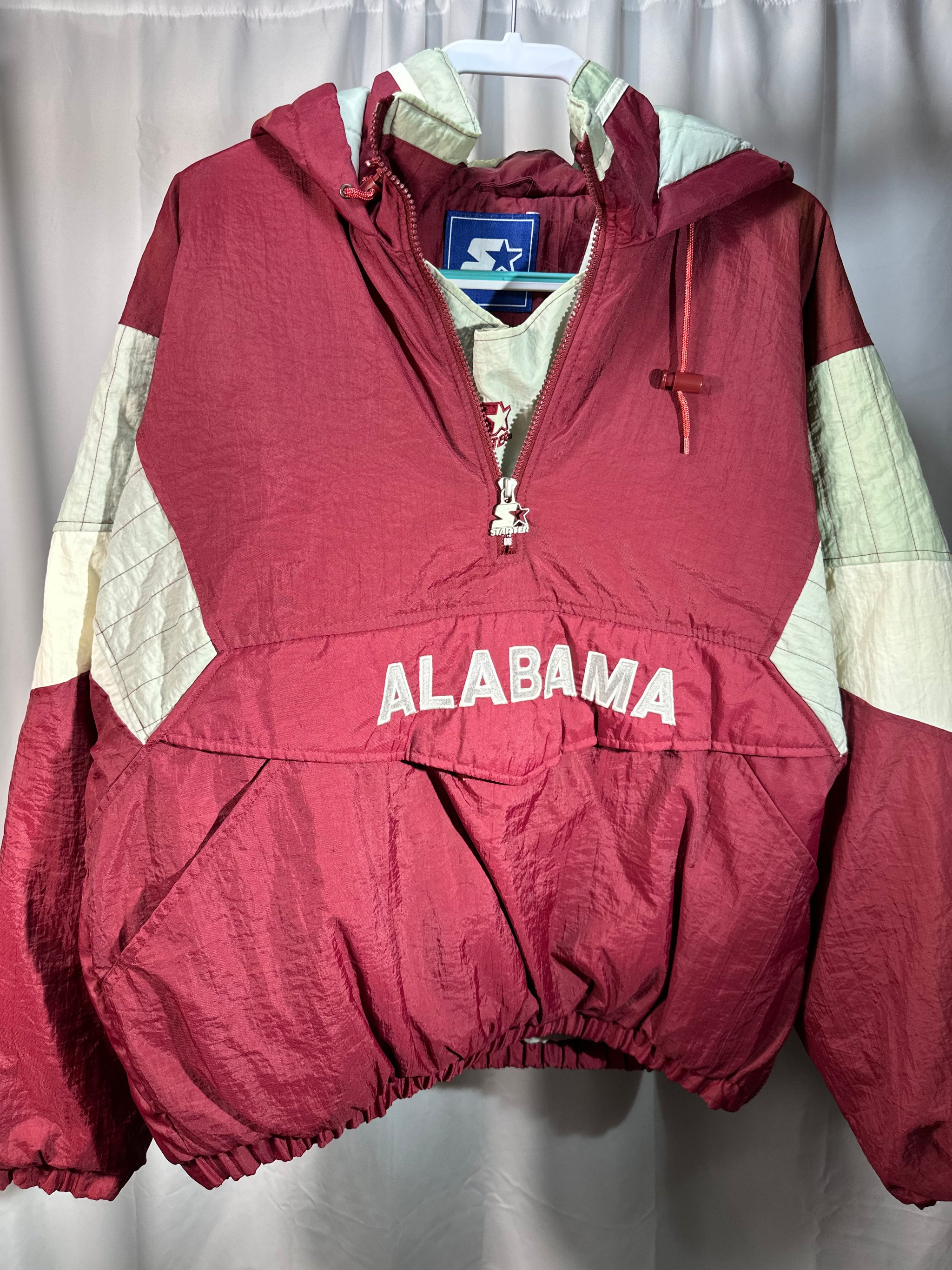 Alabama Crimson Tide 1995 fashion vintage Official Collegiate windbreaker pullover