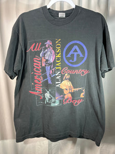 1996 Alan Jackson Tour Tee Large Nonbama