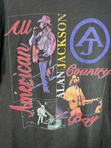 1996 Alan Jackson Tour Tee Large Nonbama