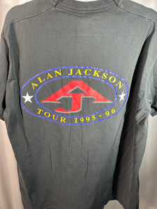 1996 Alan Jackson Tour Tee Large Nonbama