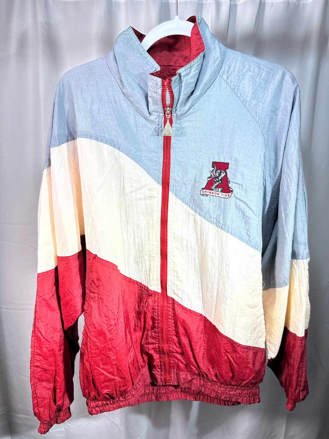 Vintage Alabama Color Block Windbreaker Jacket Large