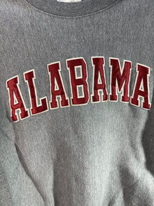 Vintage Alabama Grey Spellout Crewneck Sweatshirt Small