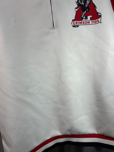 Alabama Half Zip White Pullover Medium