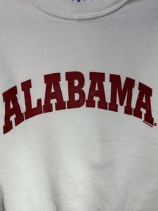 Vintage Alabama X Delta White Spellout Crewneck Sweatshirt Medium