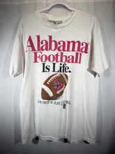 Load image into Gallery viewer, Vintage "Alabama Football Is Life." Distressed White T-Shirt Medium
