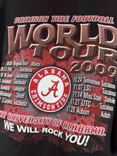 Load image into Gallery viewer, 2009 World Tour Football Schedule Black T-Shirt XL
