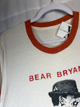 Load image into Gallery viewer, 1980s Bear Bryant "The Legend Lives On" White Ringer Shirt Small
