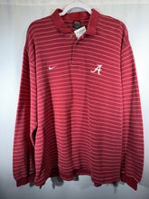 Load image into Gallery viewer, Vintage Alabama X Nike Striped Crimson Polo Long Sleeve Shirt L/XL
