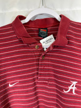 Load image into Gallery viewer, Vintage Alabama X Nike Striped Crimson Polo Long Sleeve Shirt L/XL
