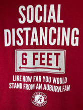 Load image into Gallery viewer, Social Distancing From Auburn Fans Crimson T-Shirt S/M
