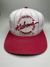 Load image into Gallery viewer, Vintage Alabama X The Game Pinstriped Two Tone Snapback Hat

