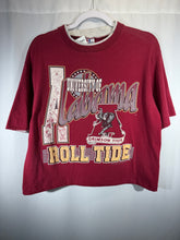 Load image into Gallery viewer, Vintage Alabama X TeeJays Crimson Boxy Cropped T-Shirt Medium
