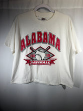 Load image into Gallery viewer, Vintage Alabama Baseball X Campus Designs White Cropped T-Shirt Large
