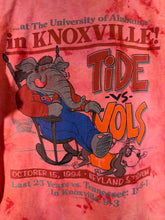 Load image into Gallery viewer, 1994 Alabama Vs Tennessee "Rocky Bottom" Tie Dye Game Day T-Shirt Medium
