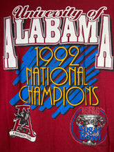 Load image into Gallery viewer, 1992 National Champs Graphic Crimson T-Shirt Large
