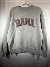 Load image into Gallery viewer, Bama Houndstooth Spellout Grey Crewneck Sweatshirt Medium
