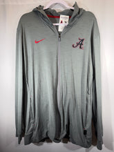 Load image into Gallery viewer, Nike X Alabama Team Issued Grey Lightweight Zip W Hood XL
