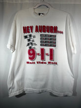 Load image into Gallery viewer, 1994 Iron Bowl White "Dial 911" T-Shirt Large
