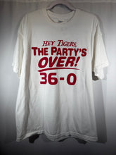 Load image into Gallery viewer, 2008 Iron Bowl White "The Party's Over" T-Shirt Large
