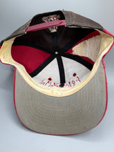 Load image into Gallery viewer, Vintage Alabama Crimson/Black Distressed Two Tone Snapback Hat
