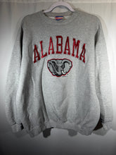 Load image into Gallery viewer, Vintage Alabama X Hanes Spellout Embroidered Grey Crewneck Sweatshirt Large
