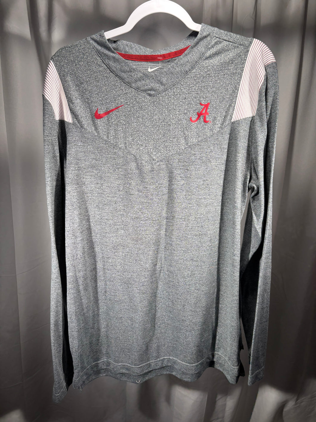 Alabama X Nike Team Issued Grey Long Sleeve Large