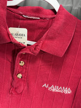 Load image into Gallery viewer, Vintage Alabama Striped Crimson Polo Shirt Large
