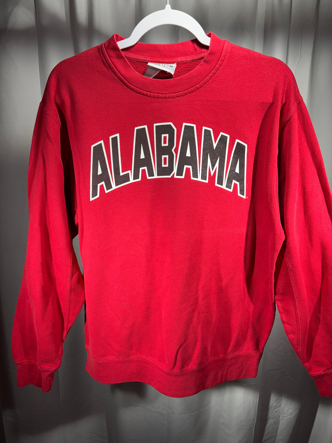 Alabama X Majestic Crimson Spellout Crewneck Sweatshirt Medium