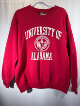 Load image into Gallery viewer, University of Alabama Crest Crimson Crewneck Sweatshirt Large
