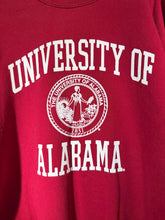 Load image into Gallery viewer, University of Alabama Crest Crimson Crewneck Sweatshirt Large
