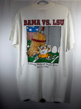 Load image into Gallery viewer, 1993 Bama Vs LSU Game Day "Cajun Kitty Litter" T-Shirt Large

