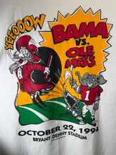 Load image into Gallery viewer, 1994 Bama Vs Ole Miss "Make the Rebels Yell" Game Day T-Shirt Medium
