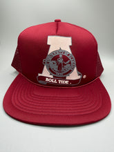 Load image into Gallery viewer, Vintage Alabama X Maydale Crimson Trucker Snapback Hat
