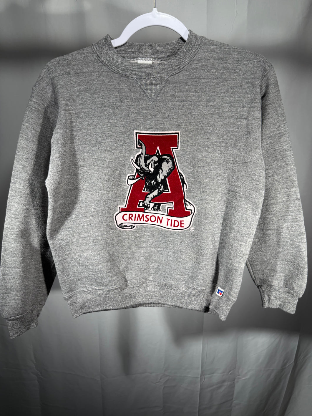Vintage Alabama X Russell Grey Crewneck Sweatshirt Youth Medium