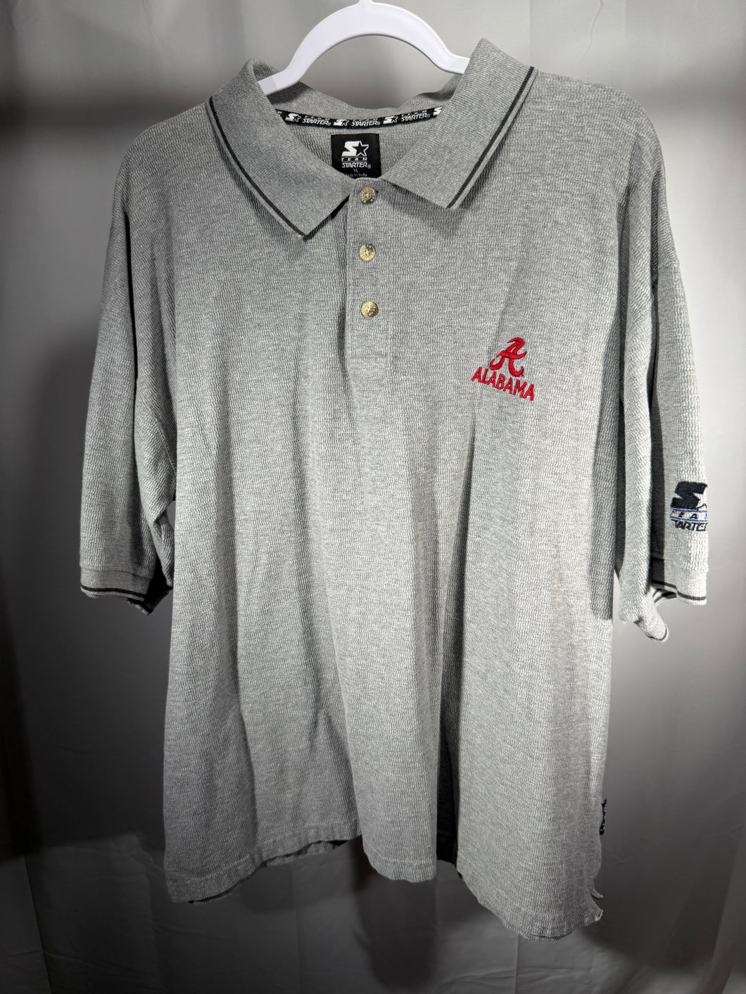 Alabama X Starter Grey Polo Shirt XL