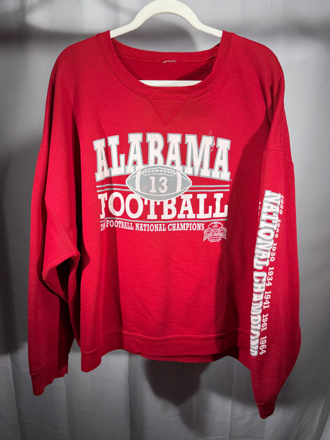 2009 National Championship Crimson Crewneck Sweatshirt XL