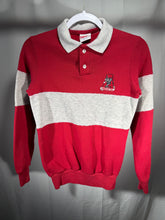 Load image into Gallery viewer, Vintage Alabama Striped Collared Sweatshirt Youth Large
