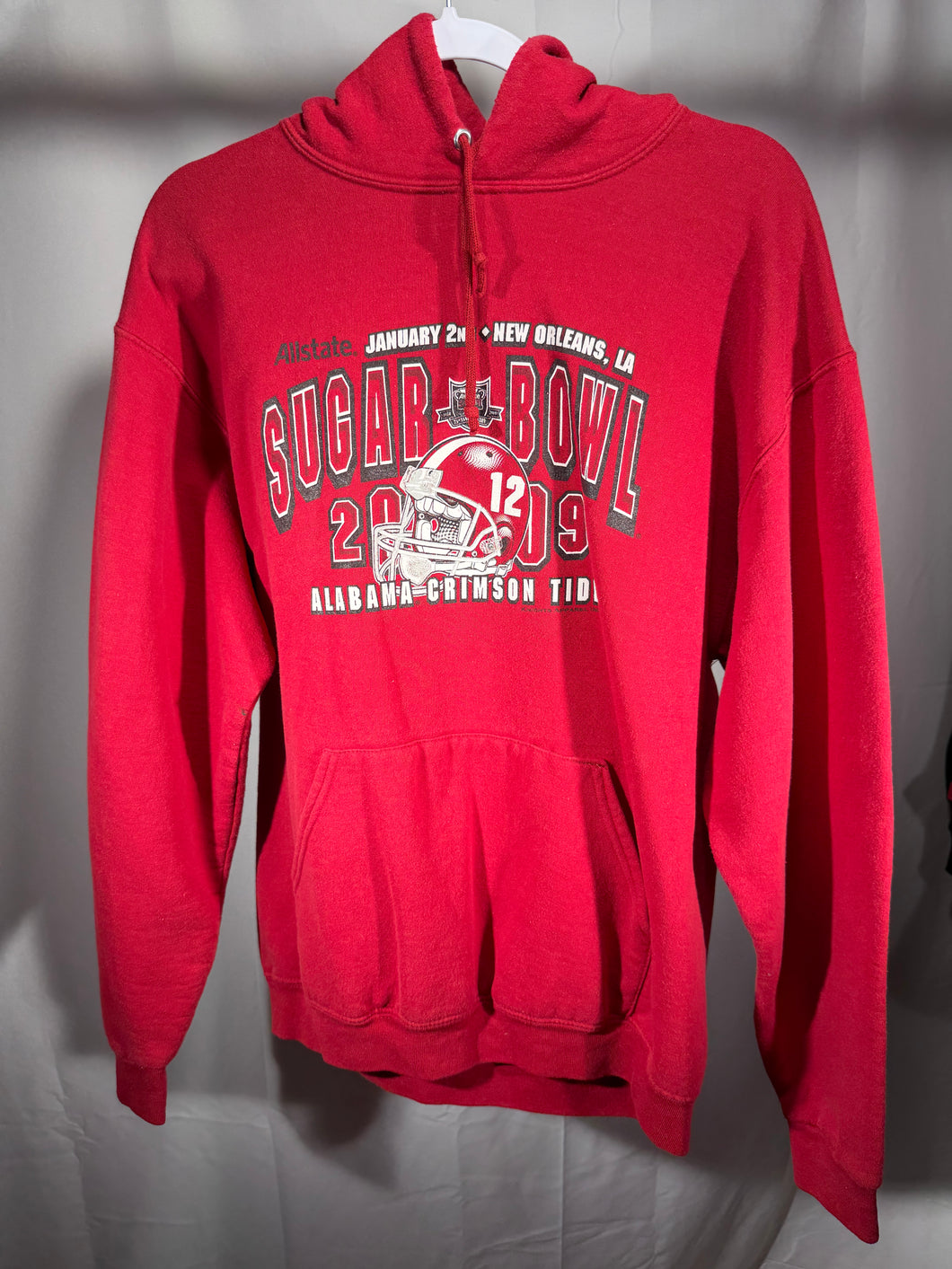 2009 Sugar Bowl Crimson Hoodie Sweatshirt Medium