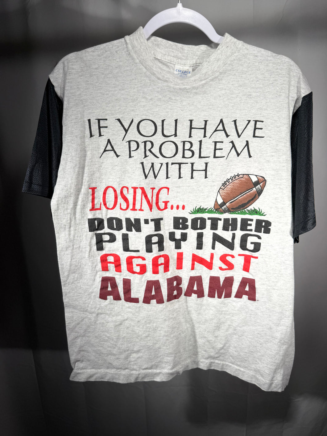 Vintage Alabama Grey/Black T-Shirt Medium