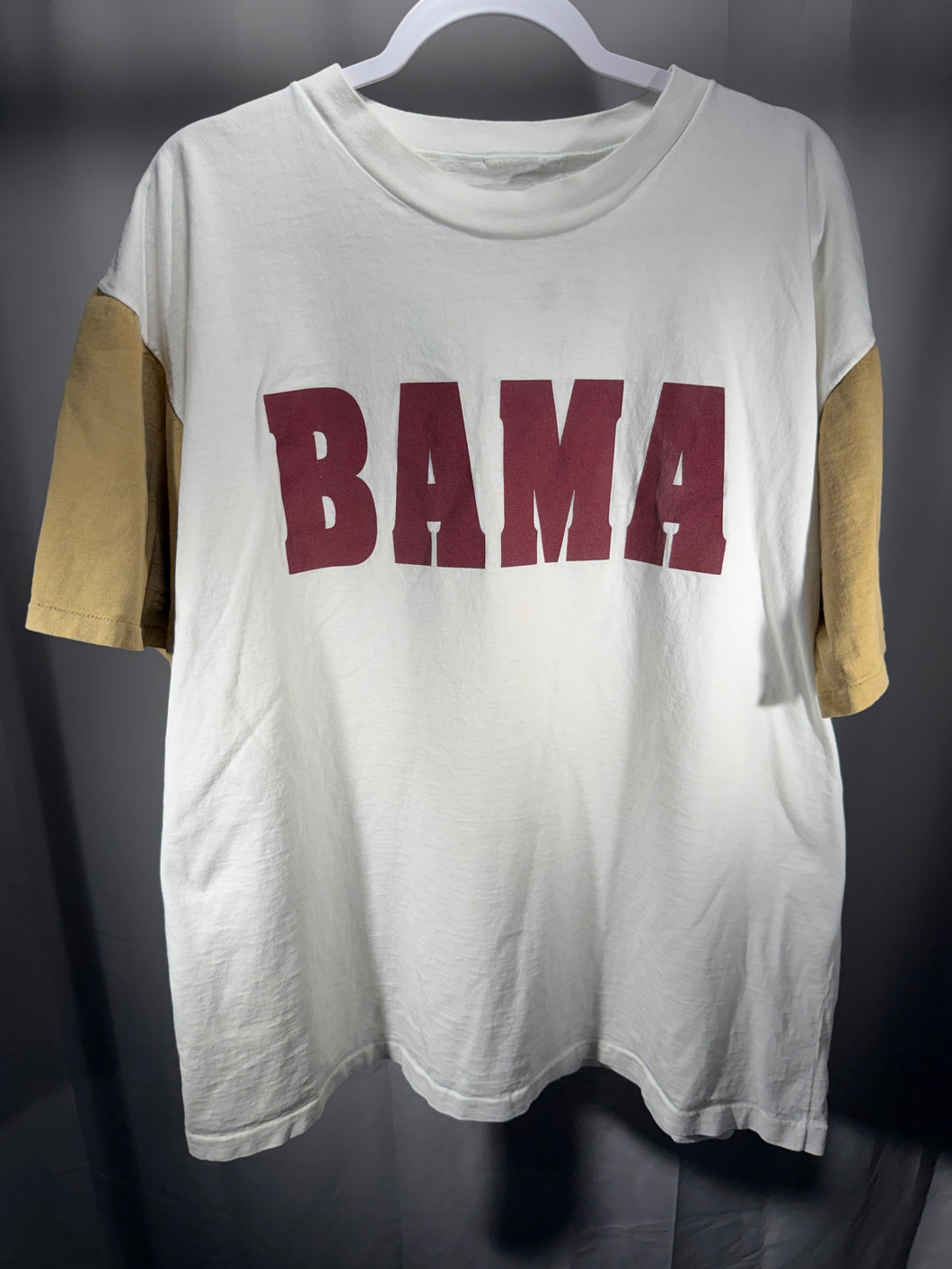 Vintage Bama Spellout White T-Shirt XL